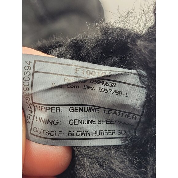 UGG Women's Australia Tall Sheepskin Suede Boots Black Style 5815 Size 5 EU 36 - Picture 12 of 15